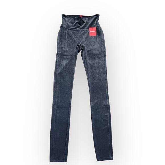 Spanx New Black Velvet Women's XS Shaping Leggings - Picture 13 of 14